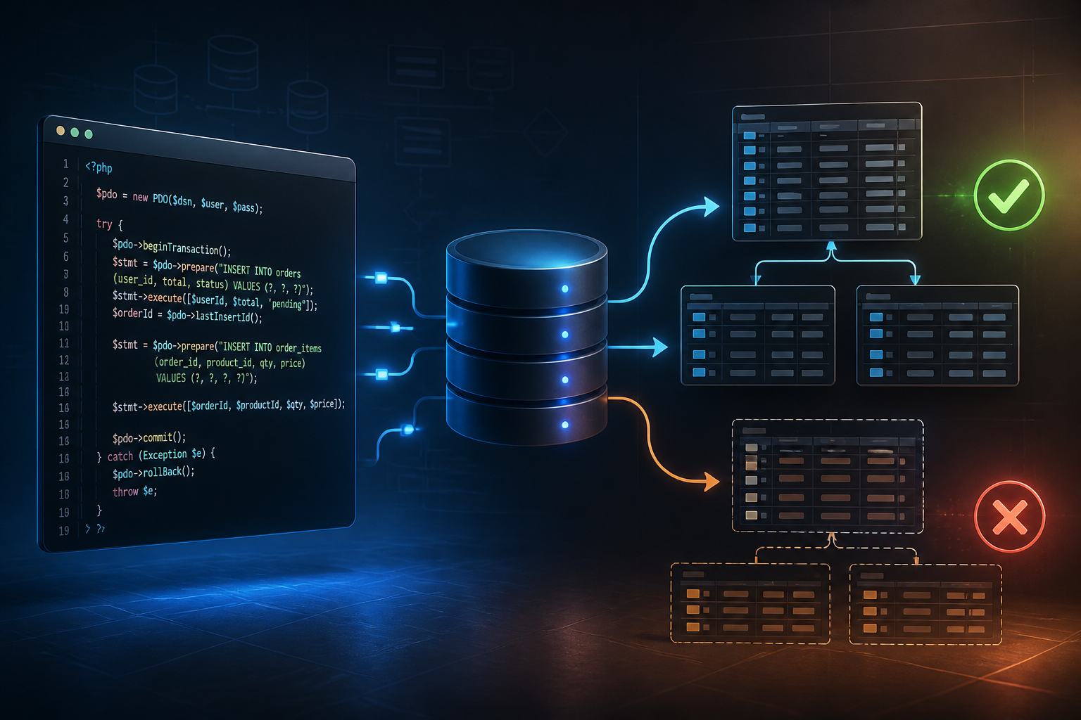 Database Transaction di PHP: Cara Mencegah Pesanan Tersimpan Setengah Jalan